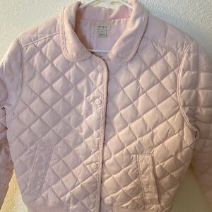 Pink bomber quilted jacket Halogen